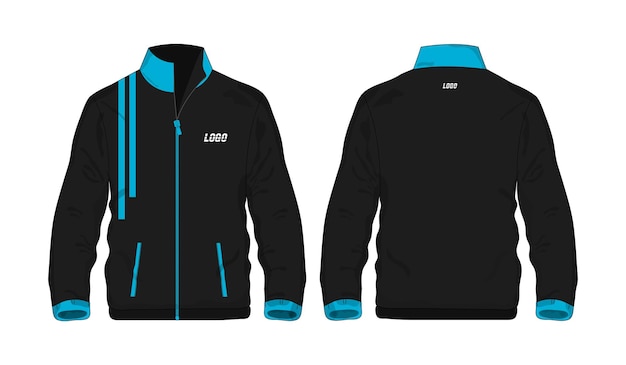 Sport Jacket Blue and black template for design on white background. Vector illustration eps 10.