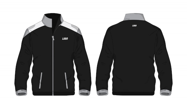 Vector sport jacket gray and black  illustration