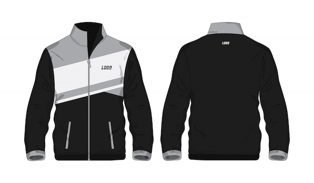 Sport jacket gray and black  illustration