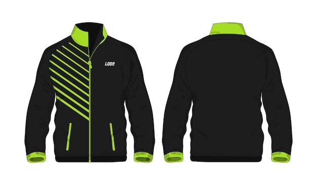 Sport jacket green and black template for design on white background. vector illustration eps 10.