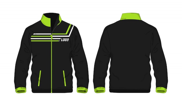 Sport Jacket groen en zwart t illustratie