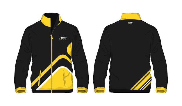 Sport jacket yellow and black template for design on white background vector illustration eps 10