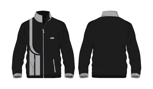 Sport jas rood en zwart sjabloon voor ontwerp op witte achtergrond Vector illustratie eps 10