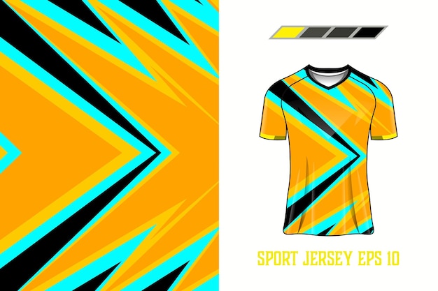 Sport jersey design fabric textile template Premium Vector