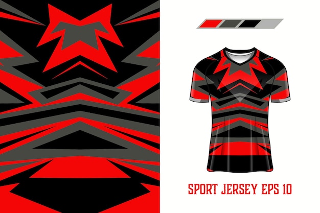 Sport jersey design fabric textile template premium vector