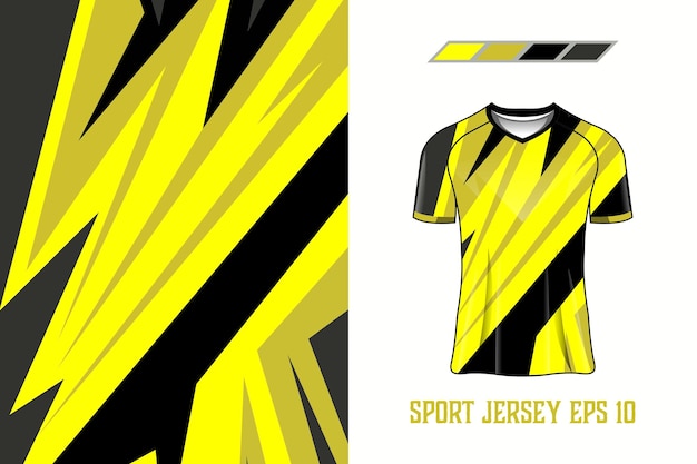 Sport jersey design fabric textile template premium vector
