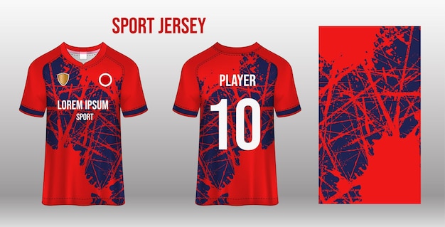 Sport jersey design fabric textile template