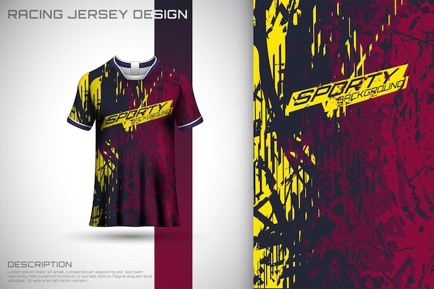 Sport jersey en t-shirt sjabloon sport jersey ontwerp vector. sportontwerp voor voetbal.