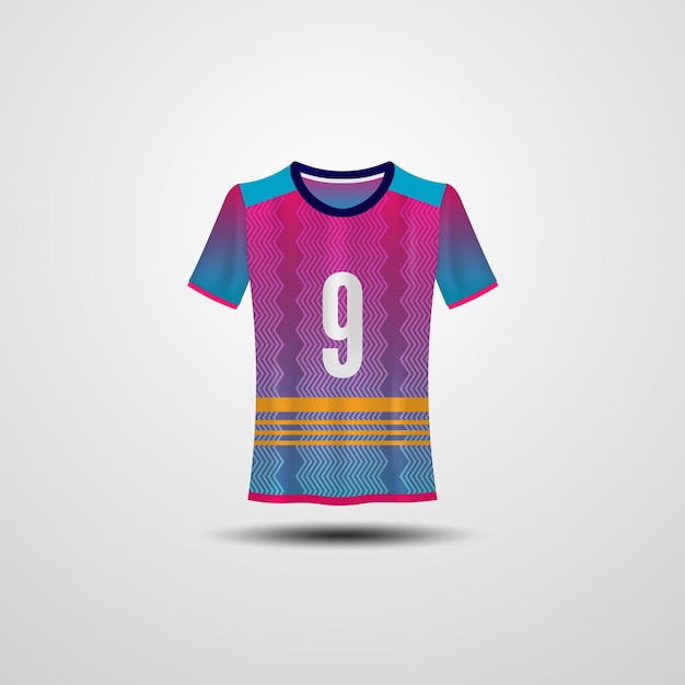 Vettore modello di mockup di maglia sportiva. maglietta sportiva dal design creativo