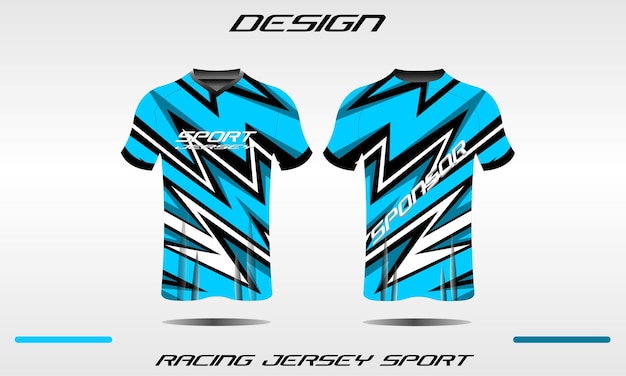 Sport jersey ontwerp voor race jersey fietsen voetbal spel lichtblauw motorcross shirt