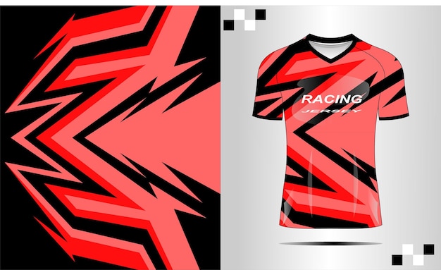 Sport jersey ontwerp voor race jersey wielervoetbal spel rood