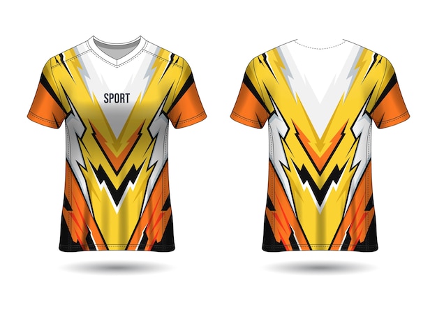 Sport jersey ontwerpsjabloon voor team uniformen vector