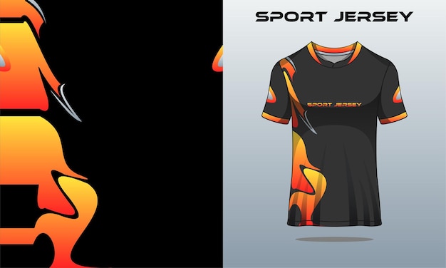 Sport jersey oranje gradatie en grijs gradatie