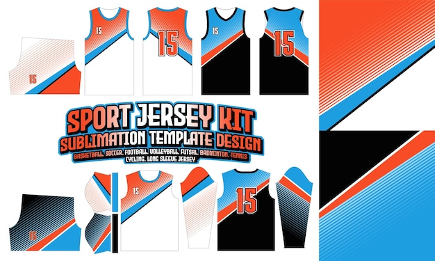 Sport Jersey Printing Design pattern 133 Sublimation Soccer Football Badminton