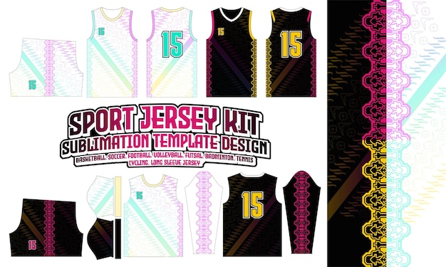 Sport jersey stampa design pattern 96 sublimazione calcio calcio badminton