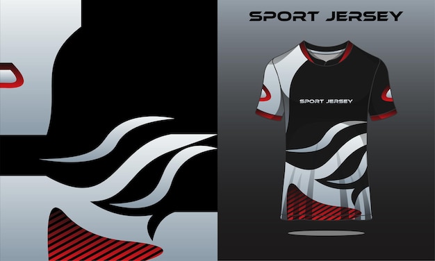 Sport jersey red gradation and gray gradation