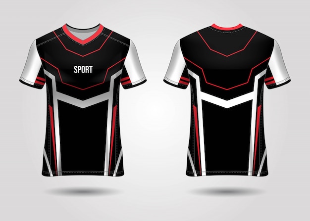 Sport jersey sjabloonontwerp