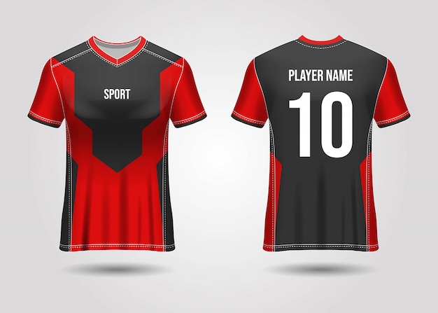 Sport jersey sjabloonontwerp