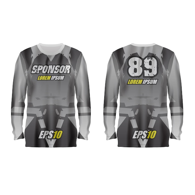 Sport jersey template back and front.