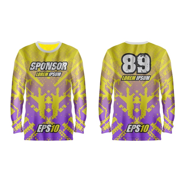 Sport jersey template back and front.