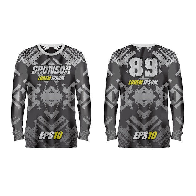 Sport jersey template back and front.