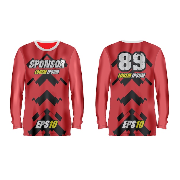 Sport jersey template front and back.