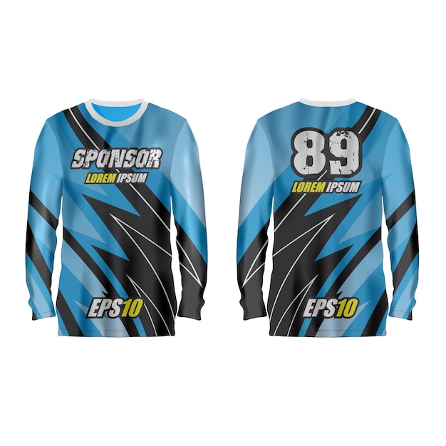 Sport jersey template front and back.