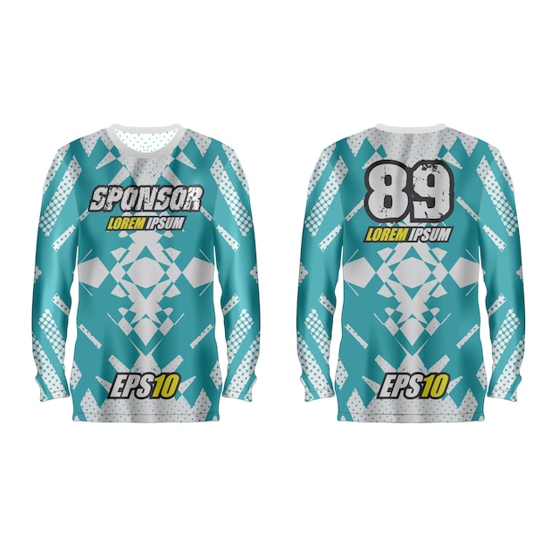 Sport jersey template front and back.