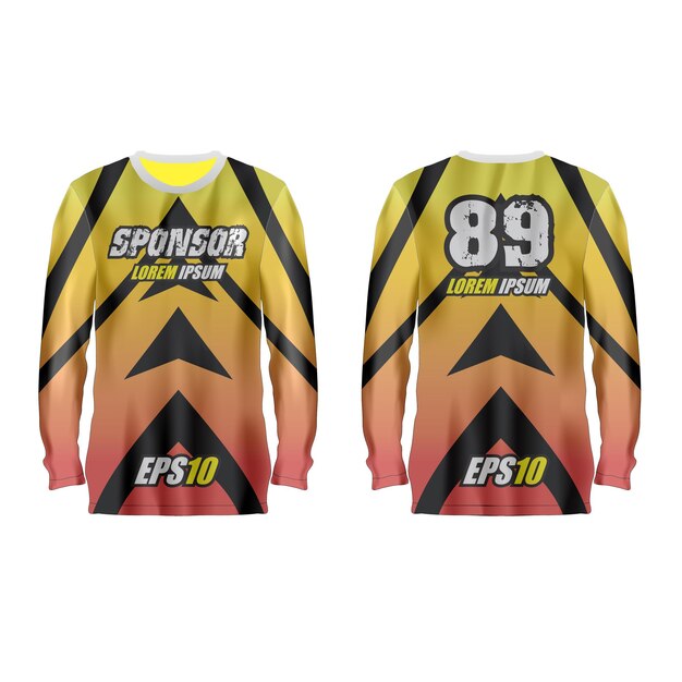 Sport jersey template front and back.