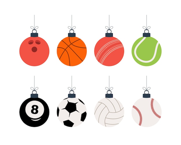 Sport kerstballen set.