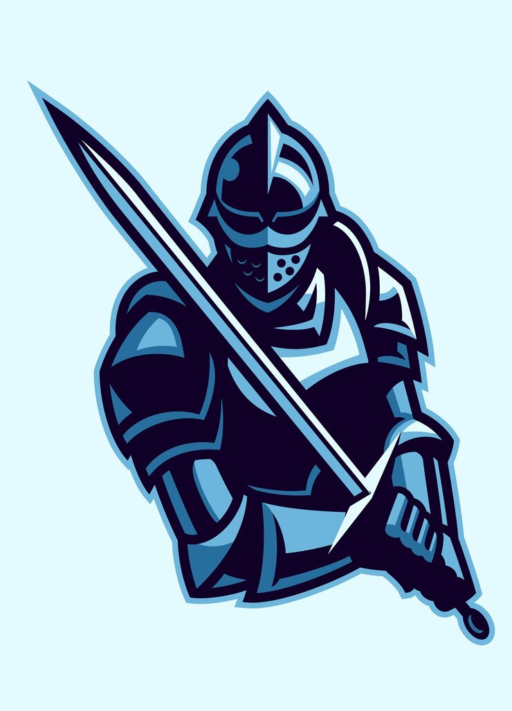 Вектор sport knight warrior hold the sword
