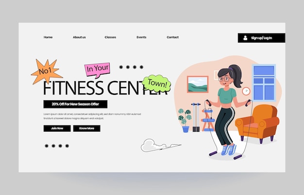 sport landing page template