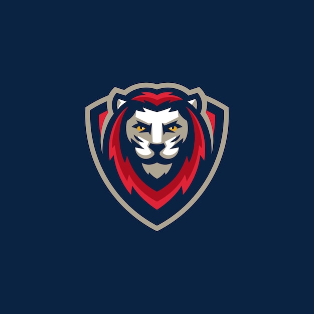 Sport lion team gaming illustratie vector sjabloon