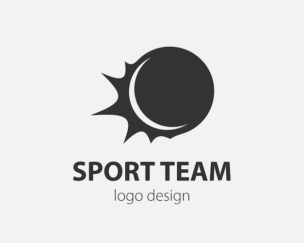 Elemento di design del logo sportivo società del logotipo della palla