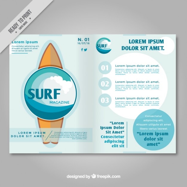 Sport magazine about surf