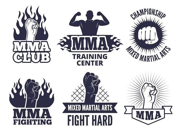 sport martial labels voor mma-jagers