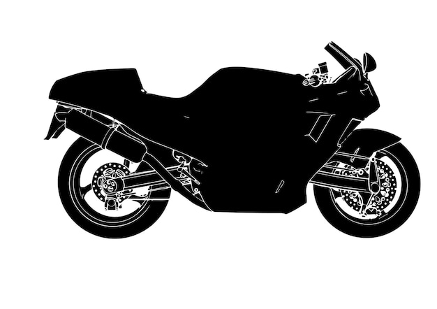 Sport motorcycle silhouette on white background vector