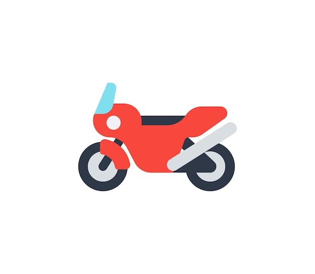 Sport motorcycle vector isolated emoji icon Motorbike emoticon