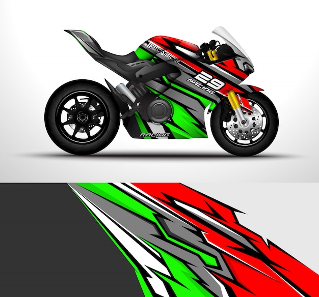 Sport motorcycle wrap design.