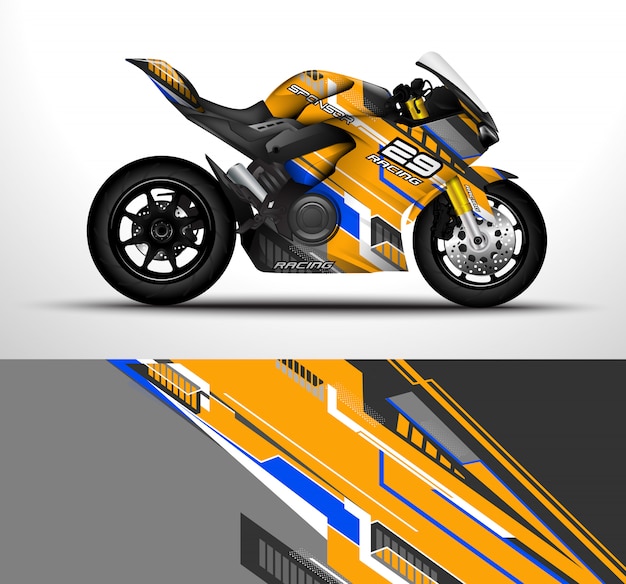 Sport motorcycle wrap design.