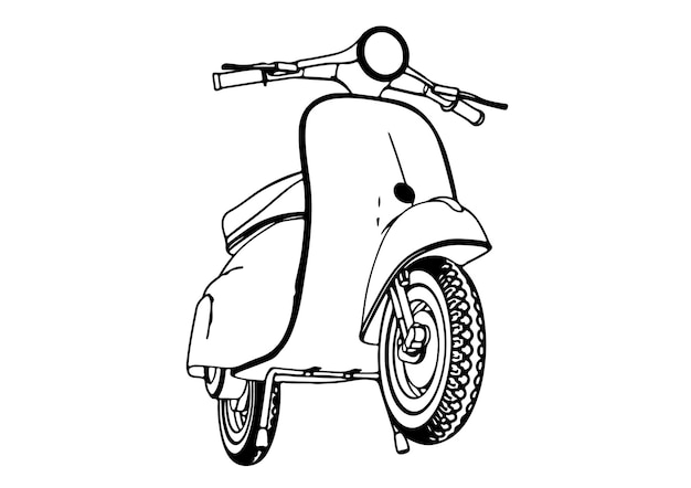 Sport motorfiets schets witte achtergrond vector