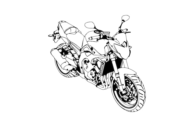 Sport motorfiets schets witte achtergrond vector