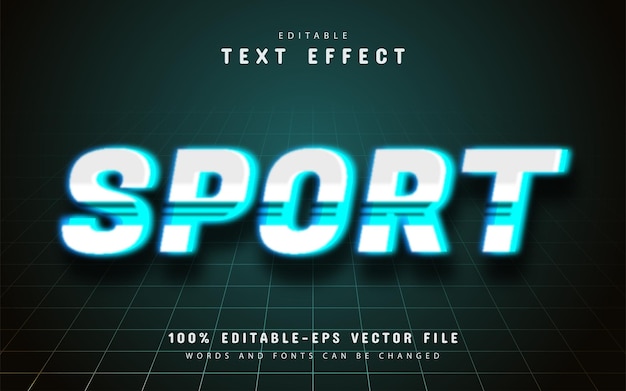 Sport neon teksteffect