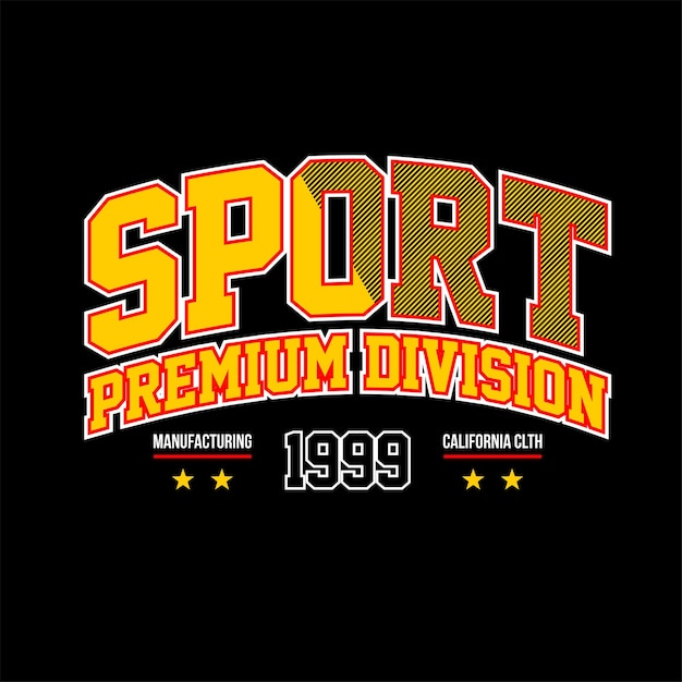 Sport premium division simple vintage fashion