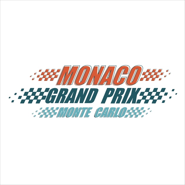 Sport race Grand Prix Monaco color symbol