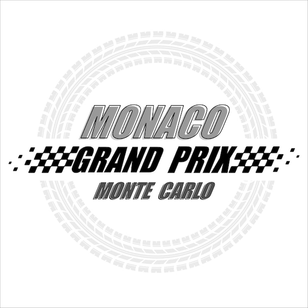 Sport race Grand Prix Monaco symbool