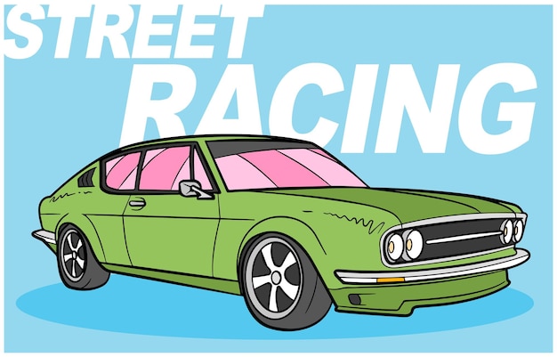 Vector sport racing car suv vector illustration
