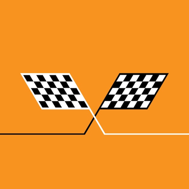 Vector sport racing checkered flags