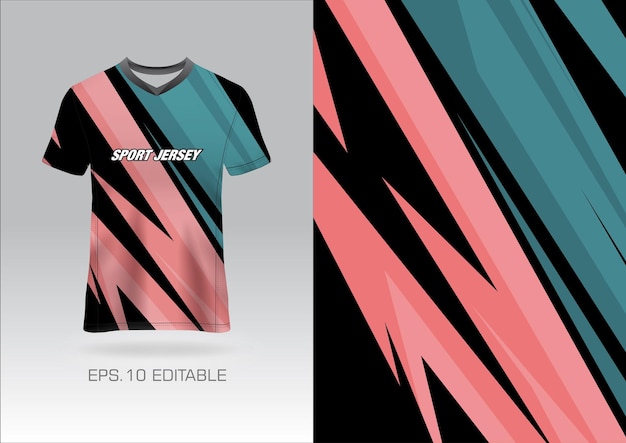 Sport Racing Jersey Design Template for Team Uniform Vector