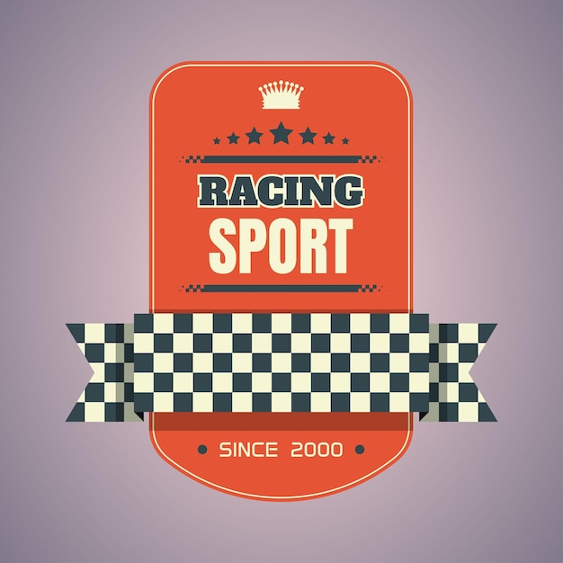 Vector sport racing label